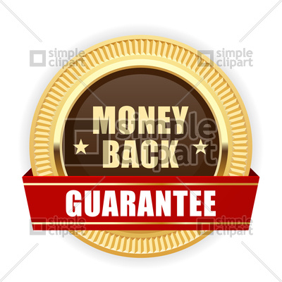 400x400 Golden Medal Money Back Guarantee Vector Image