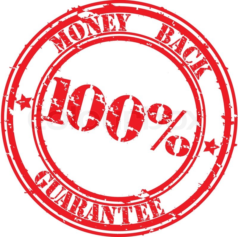 800x795 Grunge 100 Percents Money Back Guarantee Rubber Stamp, Vector