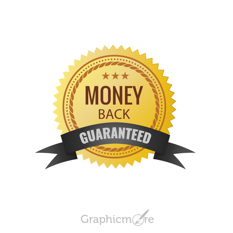 800x800 Money Back Guaranteed Badge Design Free Vector File