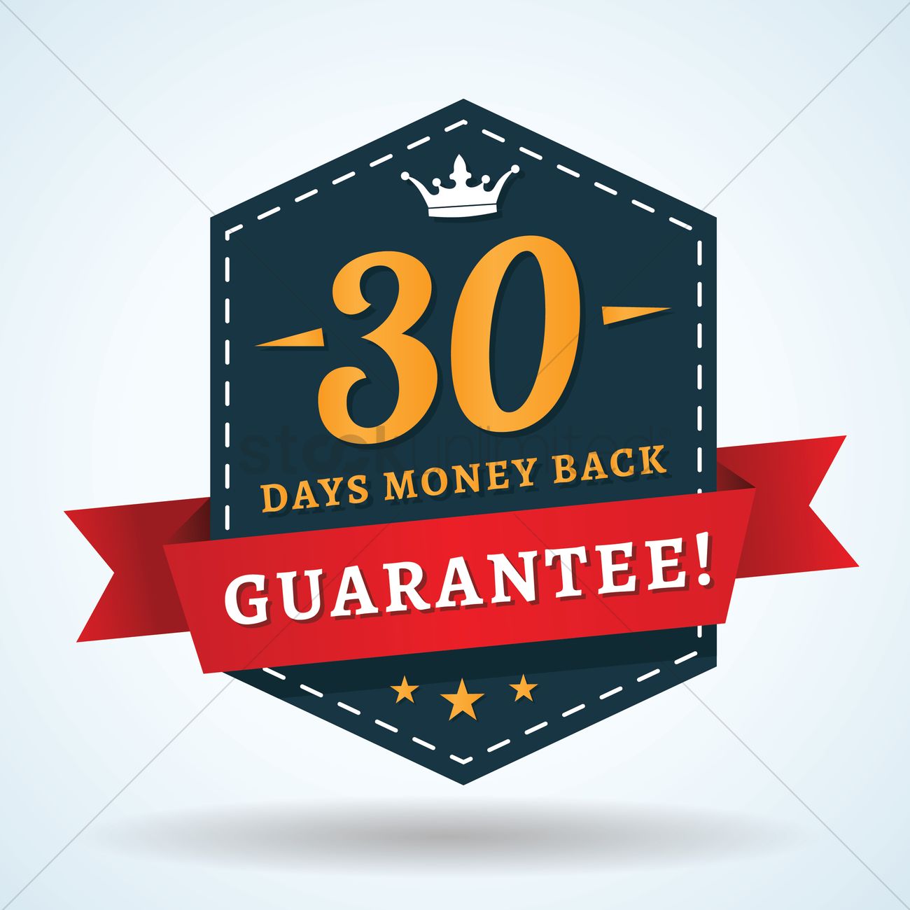 1300x1300 30 Days Money Back Guarantee Vector Image