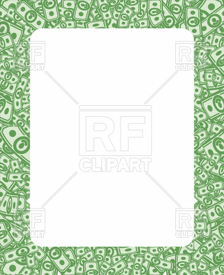 327x400 Rectangular Money Frame, Financial Frame Vector Image Vector