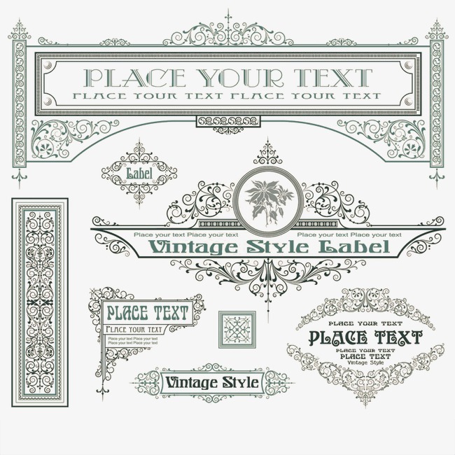 650x650 Vintage Vector Border, Vintage Vector, Border Vector, Creative Png