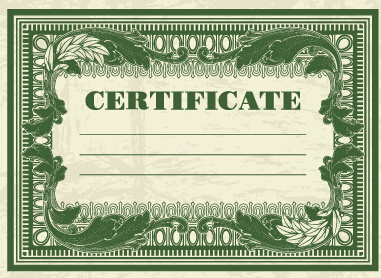 381x278 Green Certificate Border