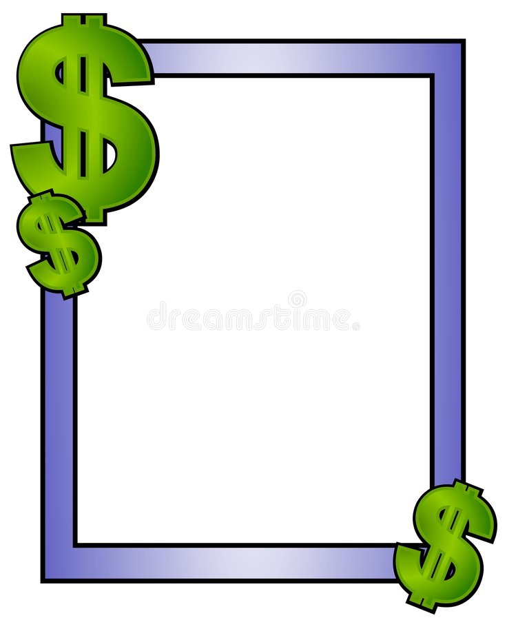 736x900 Money Border Clipart Add Text Money Finances Paper Stock Vector