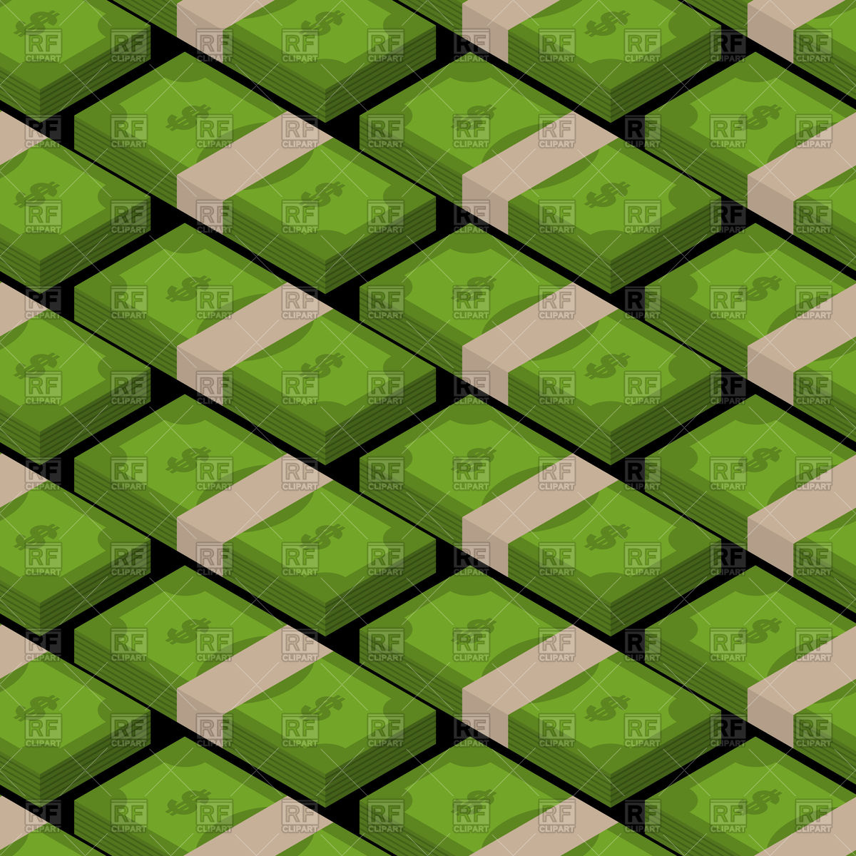 1200x1200 Stack Of Money Seamless Pattern Vector Image Vector Artwork Of