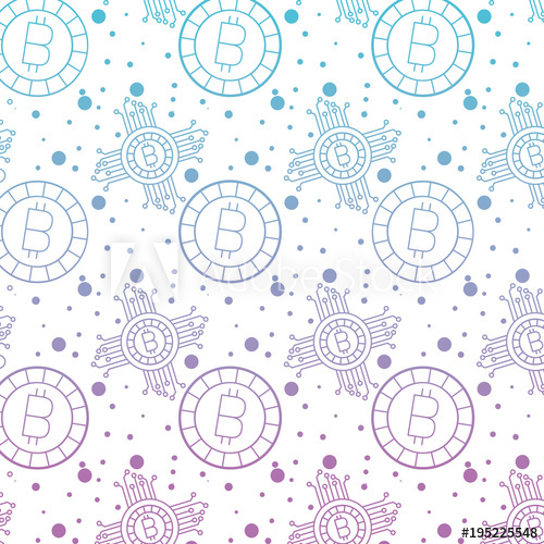 500x500 Bitcoin Money Pattern Background Vector Illustration Design