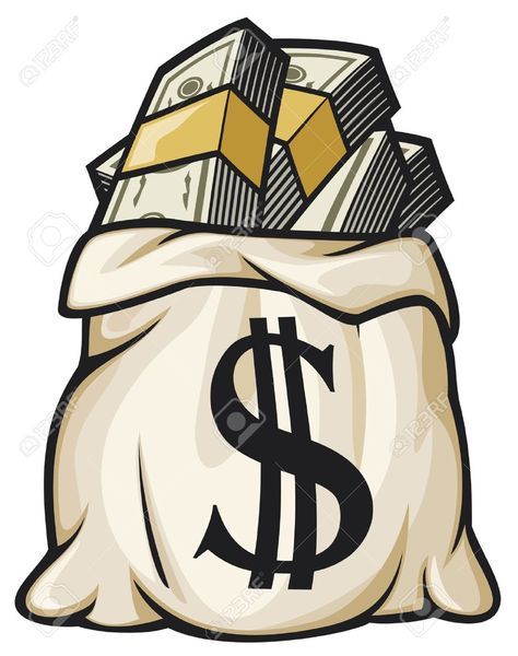 474x600 Money Bag With Dollar Sign Vector Illustration Money Bag Filled