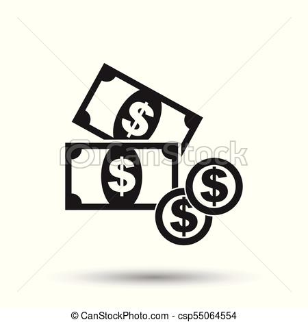 450x470 Money Icon. Flat Vector Illustration. Dollar Money Sign Symbol