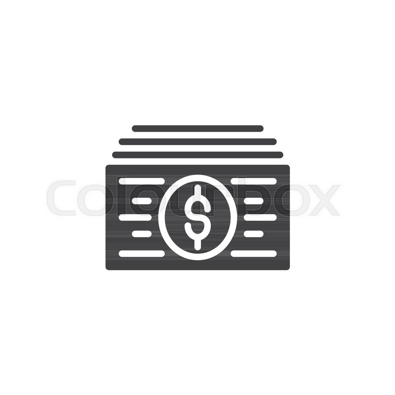 800x800 Dollar Currency Banknote Icon Vector, Filled Flat Sign, Solid
