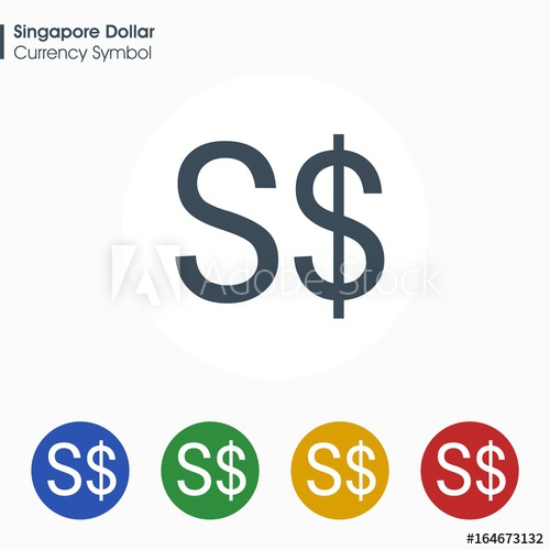 500x500 Singapore Dollar Sign Icon.money Symbol. Vector Illustration