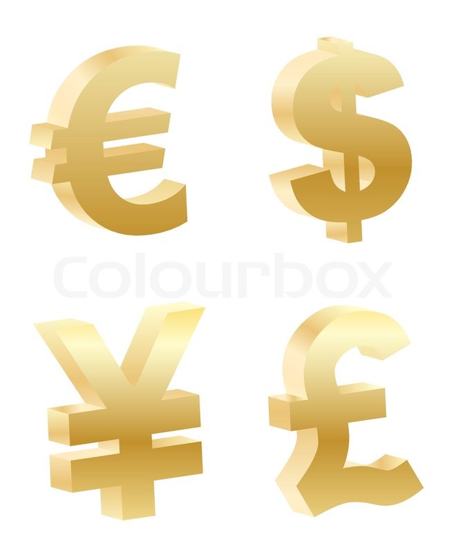 660x800 Vector 3d Money Symbols Stock Vector Colourbox