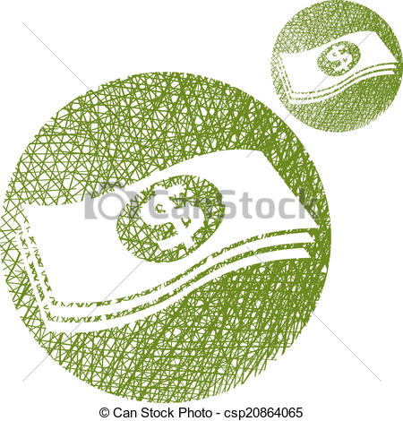 450x470 Dollars Cash Money Stack Vector Simple Single Color Icon Isolated