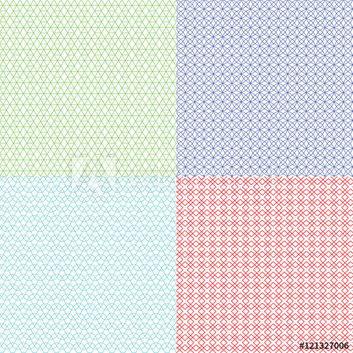 500x500 Guilloche Patterns Vector Set For Voucher, Banknote, Certificate