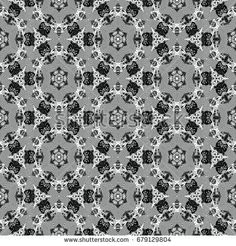 236x246 Seamless Vector Monochrome Engraving Pattern. Texture For