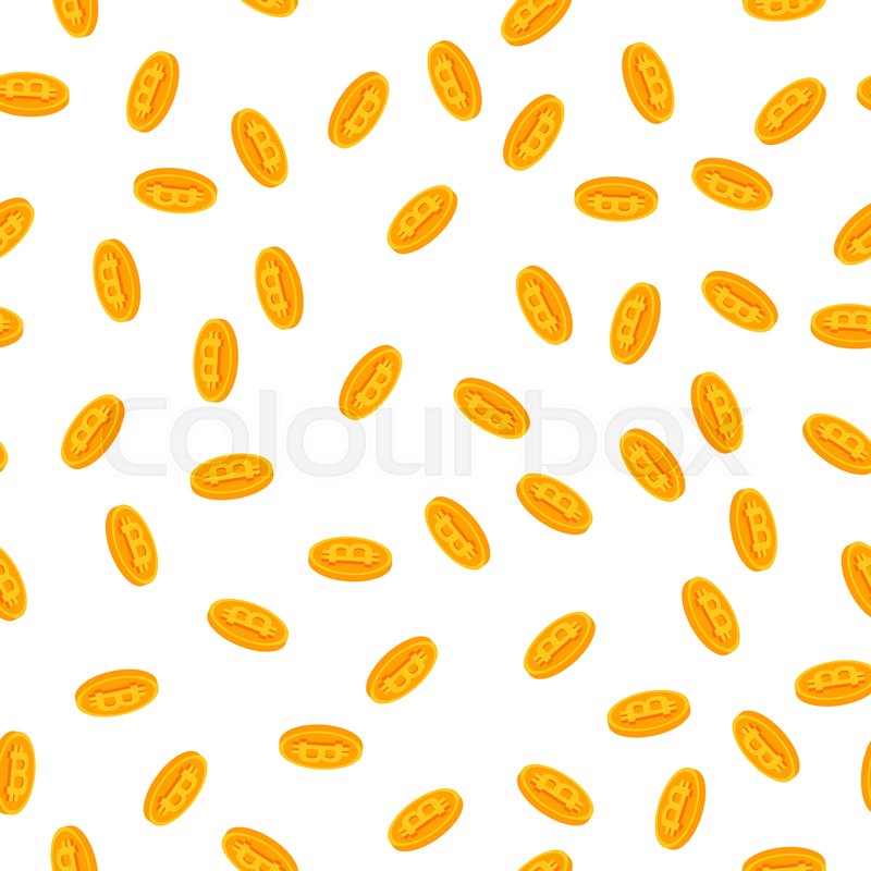 800x800 Bitcoin Rain Pattern. Profit Is Crypto Currency Background