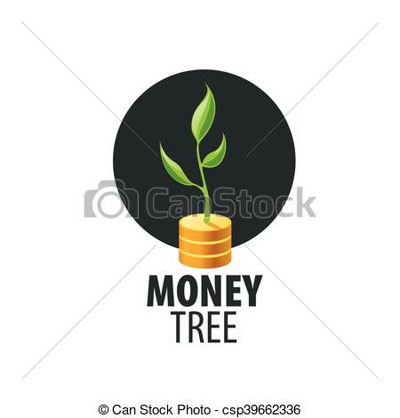 450x470 Logo Money Tree. Logo Design Template Money Tree. Vector Illustration.