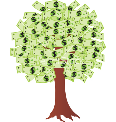 380x400 Money Tree Vector Clipart Panda