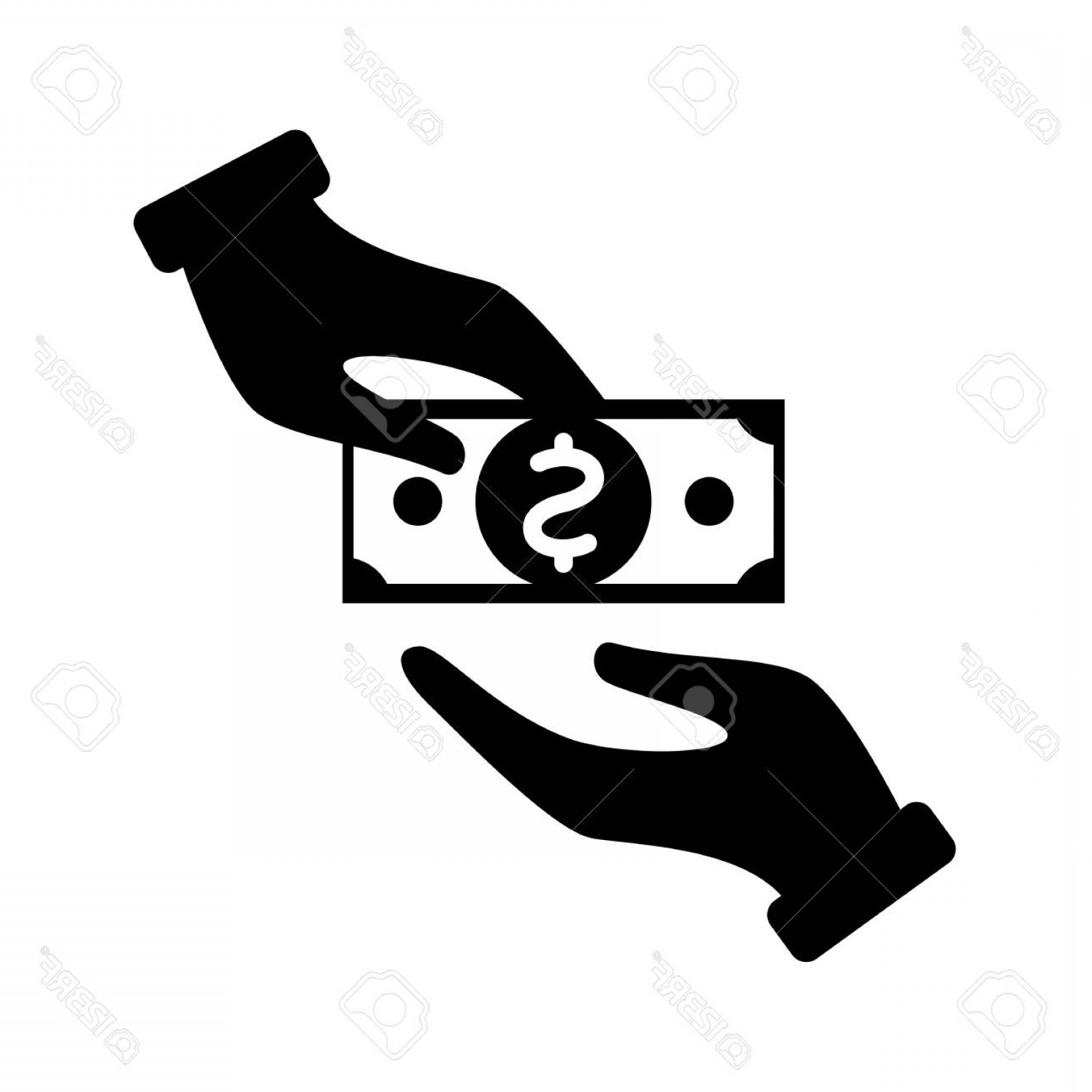 1560x1560 Photostock Vector Icon Hand And Money Vector Shopatcloth