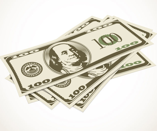 600x500 Sack And Money Vector On White Background