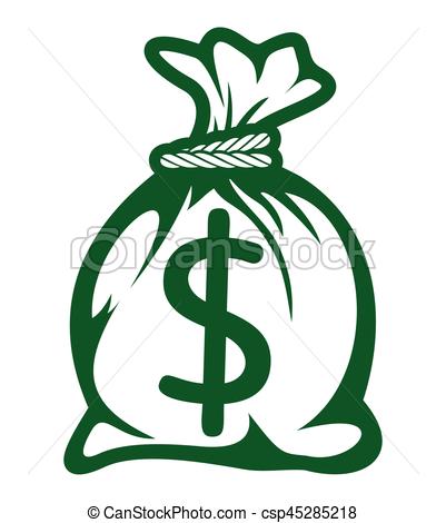 401x470 Money Bag. Vector Illustration Of The Money Bag With A Dollar Sign