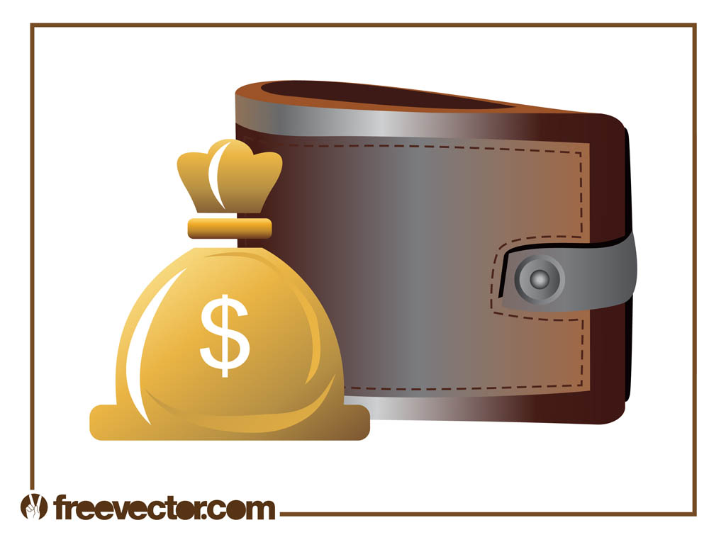 1024x765 Wallet And Bag Of Money Vector Art Amp Graphics