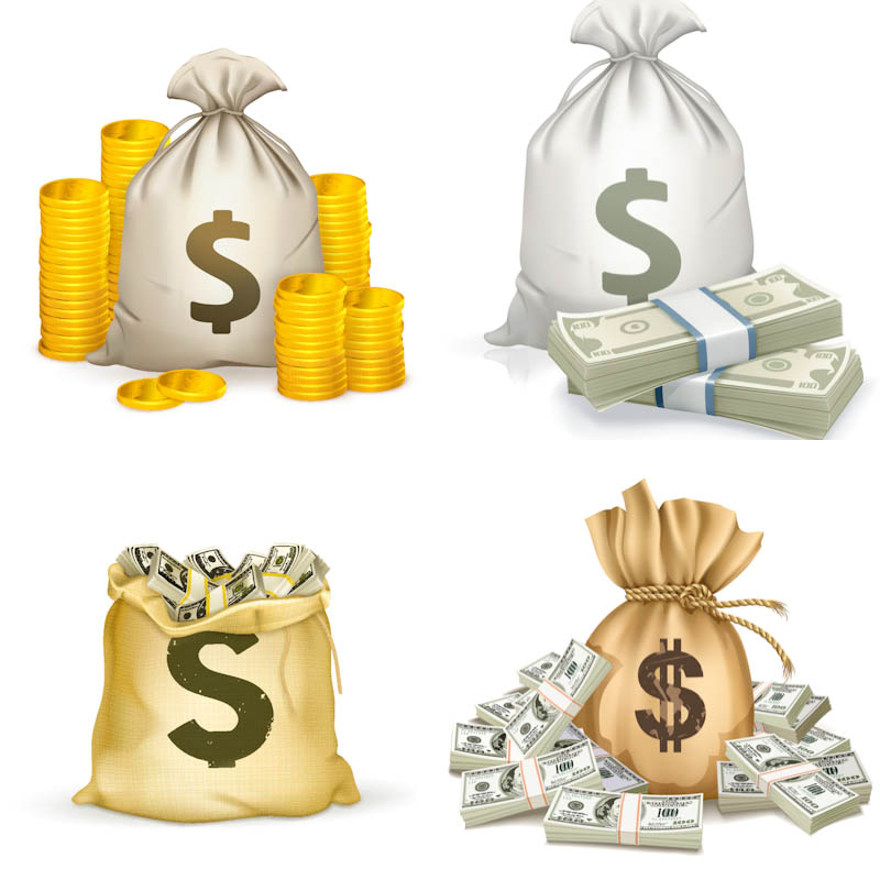 800x800 Bags With Money Vector Vector Graphics Blog