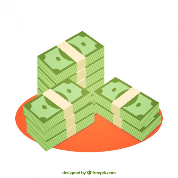 626x626 Stacked Money Vector Free Download