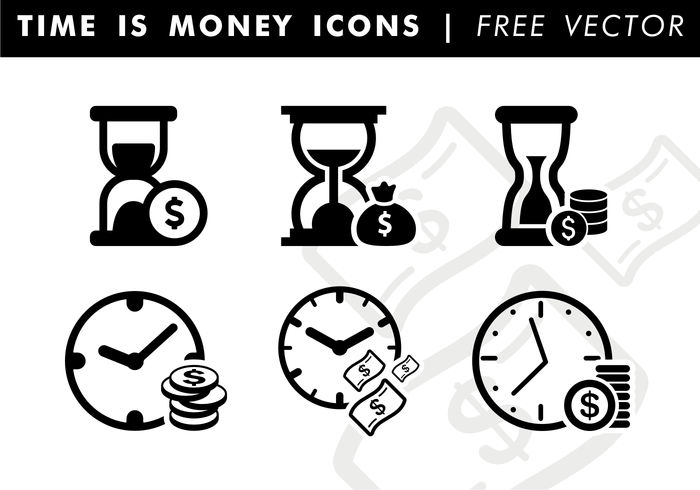 700x490 Time Is Money Icons Free Vector 147841