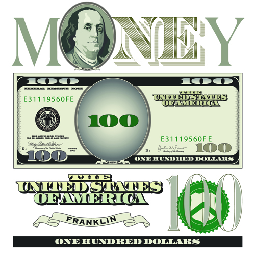500x501 Vector Money With Dollars Design Template 02 Free Download