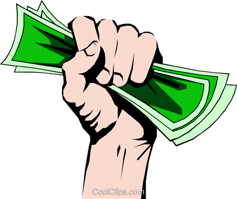 480x404 Fist Full Of Money Royalty Free Vector Clip Art Illustration