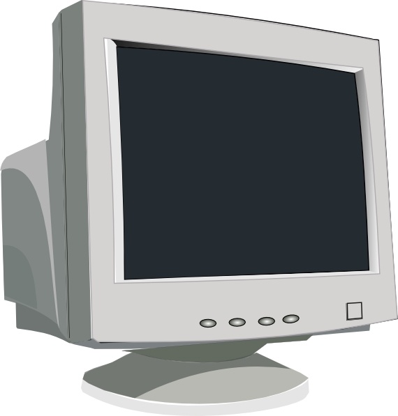 570x597 Crt Tube Monitor Clip Art Free Vector In Open Office Drawing Svg