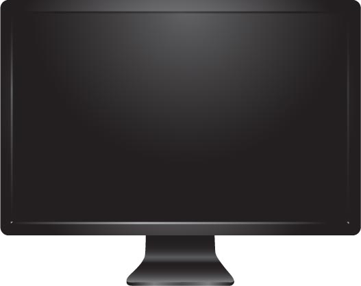 527x418 Desktop Monitor Vector