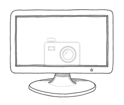 400x338 Hand Drawn Monitor, Vector Illustration Posters For The Wall