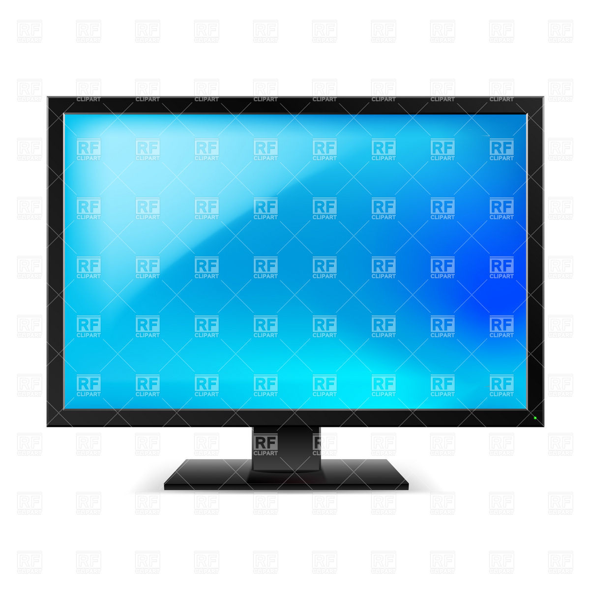 1200x1200 Blank Lcd Tv Set Or Monitor Vector Image Vector Artwork Of