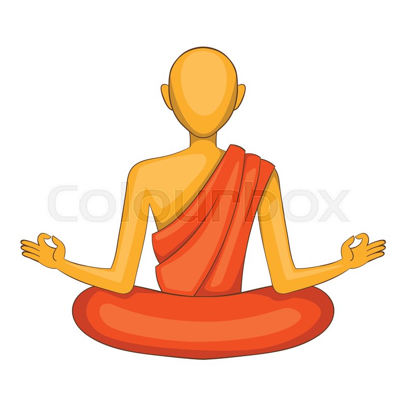 800x800 Buddhist Monk Icon. Cartoon Illustration Of Buddhist Monk Vector