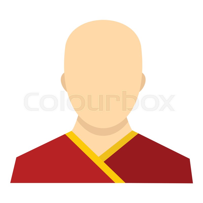 800x800 Buddhist Monk Icon. Flat Illustration Of Monk Vector Icon For Web