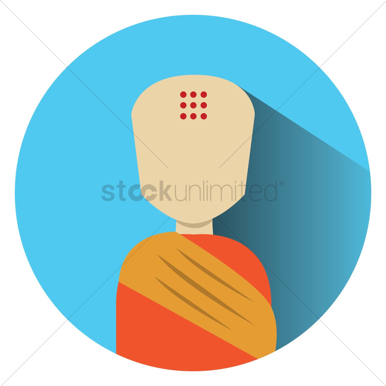 1300x1300 Monk Vector Image