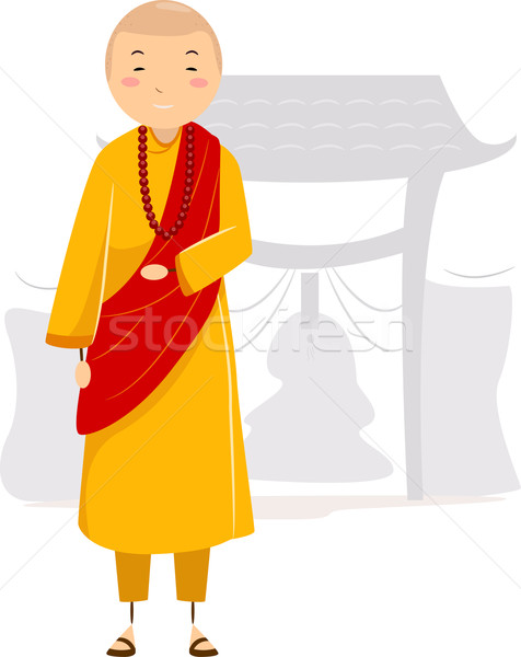 476x600 Monk Vector Illustration Lenm ( 980998) Stockfresh