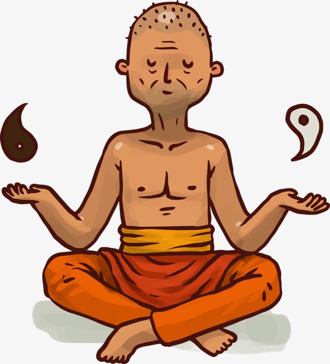 650x718 Vector Monk, Buddhist Monk, Vector, Yin And Yang Png And Vector