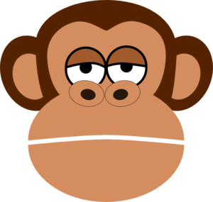 300x285 Monkey Cartoon Face Clip Art