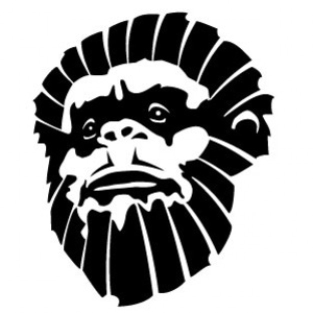 626x626 Monkey Face Vector Vector Free Download