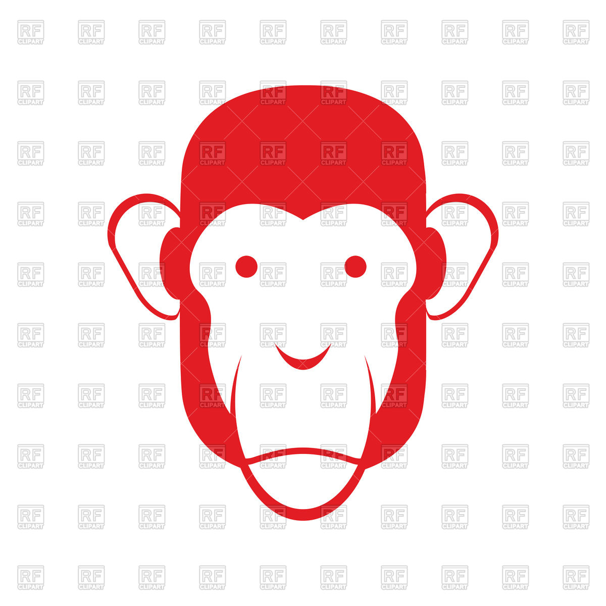 1200x1200 Monkey Face Vector Image Vector Artwork Of Signs, Symbols, Maps