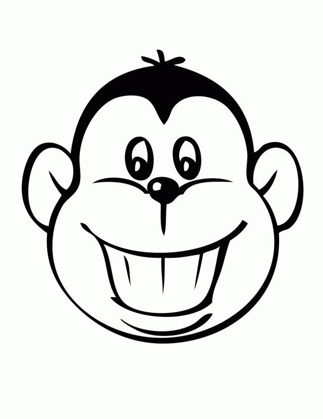 640x828 Pages Funny Monkey Face Vector 205621 Monkey Face Coloring