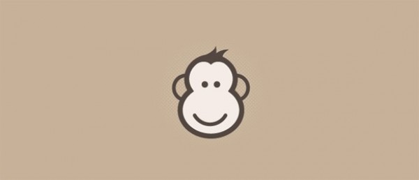 600x258 Cute Cartoon Monkey Face Vector Icon