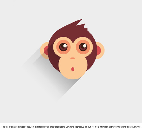 600x538 Baby Monkey Vector Free Vector In Adobe Illustrator Ai ( .ai