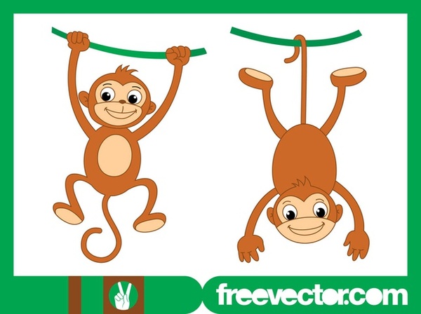 600x448 Cartoon Monkey Vectors Download Free Vector Art Amp Graphics
