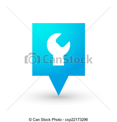 450x470 Illustration Of An Isolated Tooltip With A Monkey Wrench.