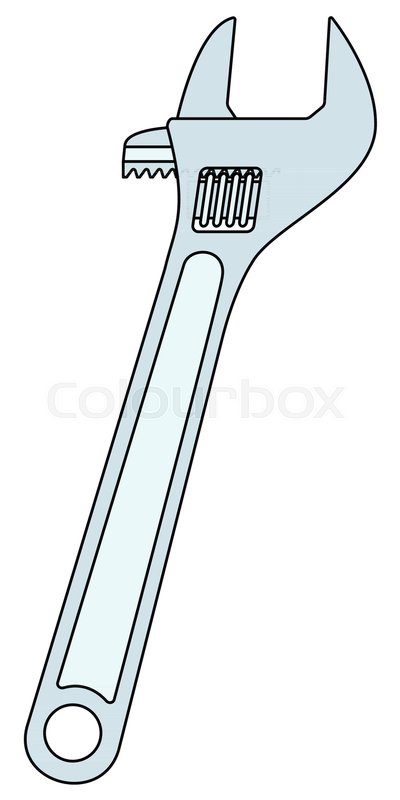 400x800 Illustration Of The Adjustable Wrench Tool Icon Stock Vector