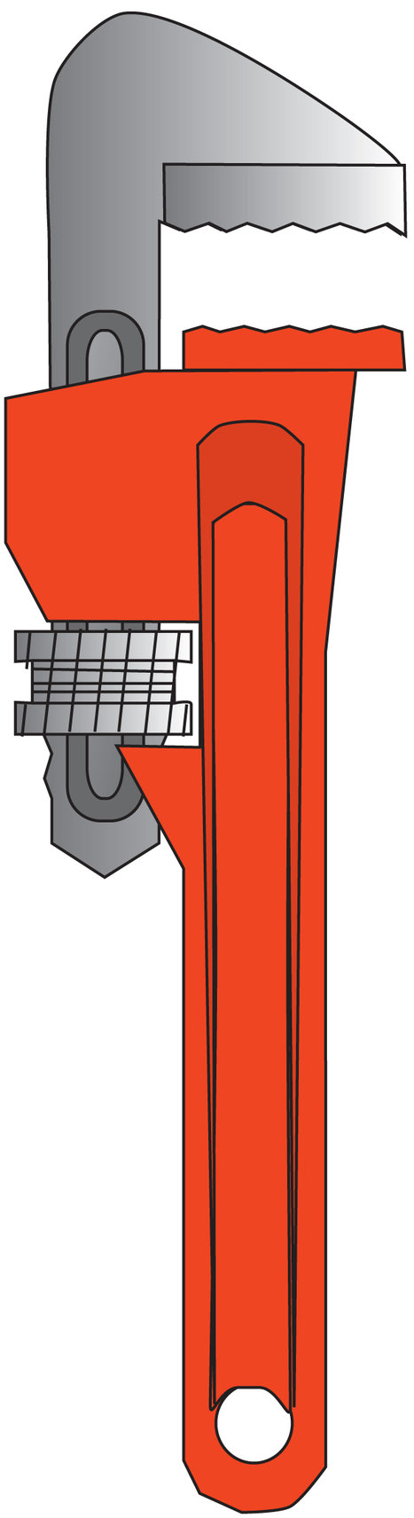 467x1712 Monkey Wrench Vector