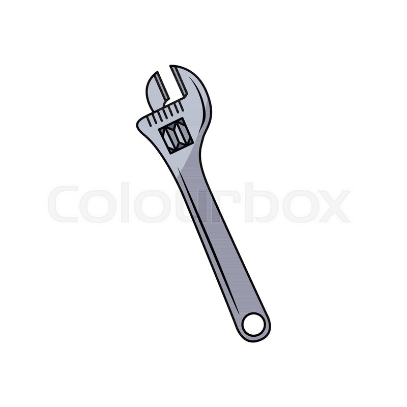 800x800 Vector Cartoon Monkey Plumbing Or Mechanic Adjustable Wrench Or